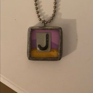 J initial necklace